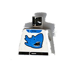 LEGO onderdeel Torso Racers Race Shark Blue Pattern (973pb0022)