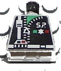 LEGO part Torso Space Police with Zipper and Star Pattern 973pb0081