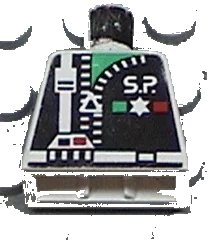 LEGO onderdeel Torso Space Police with Zipper and Star Pattern (973pb0081)
