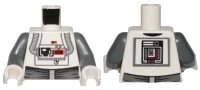 LEGO onderdeel Torso SW AT-AT Driver Dark Bluish Gray Pattern / Dark Bluish Gray Arms / White Hands 973pb0270bc01