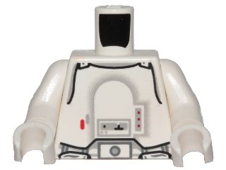 LEGO onderdeel Torso SW Armor Snowtrooper Pattern / White Arms / White Hands (973pb0271c01)