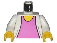 LEGO onderdeel Torso Spider-Man Sweater over Dark Pink Top Pattern (Mary Jane 3) / White Arms / Yellow Hands 973pb0284c01