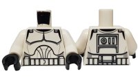 LEGO part Torso SW Armor Clone Trooper Pattern (Clone Wars) / White Arms / Black Hands 973pb0510c01