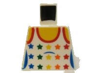 LEGO onderdeel Torso City Female White Top with Rainbow Stars Pattern 973pb0567