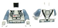 LEGO onderdeel Torso SW Clone Pilot with Sand Blue Hoses and Belt, Black Straps Pattern / Sand Blue Arms / White Hands 973pb0626c01