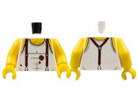 LEGO part Torso Pharaoh's Quest Tank Top with Suspenders, Mud and Hairy Chest Pattern / Yellow Arms / Yellow Hands 973pb0784c01
