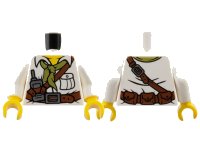 LEGO onderdeel Torso Dino Shirt with Pocket, Scarf, Belt and Radio Pattern / White Arms / Yellow Hands 973pb1018c01
