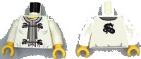 LEGO onderdeel Torso Ninjago Dragon Clasps and Red Ties Front and Dragon Back Pattern / White Arms / Yellow Hands 973pb1200c01