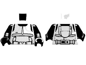 LEGO onderdeel Torso SW Detailed Armor Scout Trooper Pattern / Black Arms / Black Hands (973pb1489c01)