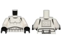 LEGO part Torso SW Armor Stormtrooper, Detailed Armor without Shoulder Belts Pattern / White Arms / Black Hands 973pb1712c01