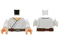 LEGO part Torso SW Wrap-Around Tunic and Utility Belt with Large Pouch, Light Folds Pattern / White Arms / Light Nougat Hands 973pb1737c01