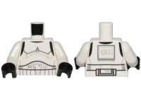 LEGO part Torso SW Armor Stormtrooper, Detailed Armor without Shoulder Belts (Rebels Cartoon Style) Pattern / White Arms / Black Hands 973pb1810c01