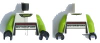 LEGO part Torso Speed Champions with Porsche Motorsport Pattern / Lime Arms / Black Hands 973pb2045c01