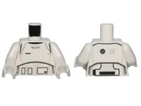 LEGO onderdeel Torso SW Armor Stormtrooper Ep. 7 with Black, Gray and Dark Gray Lines Pattern / White Arms / White Hands 973pb2129c01