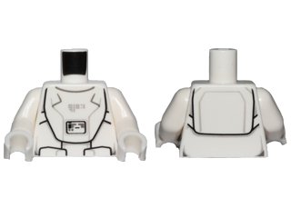 LEGO part Torso SW First Order Snowtrooper Armor Pattern / White Arms / White Hands (973pb2156c01)