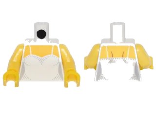 LEGO onderdeel Torso Female Bodice with Thin Straps over Yellow Skin Pattern / Yellow Arms / Yellow Hands (973pb2229c01)