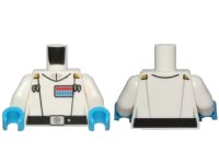 LEGO part Torso SW Imperial Officer 9 Pattern (Admiral Thrawn) / White Arms / Dark Azure Hands 973pb2565c01