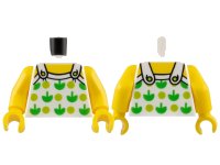 LEGO part Torso Halter Top with Green Apples and Lime Spots and Back Print Pattern / Yellow Arms / Yellow Hands 973pb2732c01