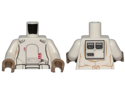 LEGO onderdeel Torso SW Armor Range Trooper Pattern / White Arms / Dark Tan Hands (973pb3345c01)