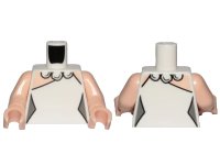 LEGO part Torso Female Outline, Dress and Stone Necklace Pattern (Wilma Flintstone) / Light Nougat Arms / Light Nougat Hands 973pb3467c01