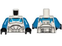 LEGO onderdeel Torso SW Armor Clone Jet Trooper with Blue 501st Legion Markings Detailed Pattern (Clone Wars) / Blue Arms / Black Hands 973pb3993c01