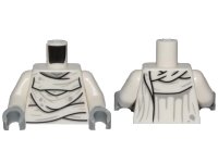 LEGO onderdeel Torso Alien Wrappings and Light Bluish Gray Stains Pattern / White Arms / Light Bluish Gray Hands 973pb4683c01