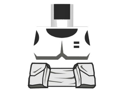 LEGO part Torso SW Armor Scout Trooper Pattern (Dark Gray Accents) (973pse)