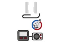 LEGO part Torso Launch Command Logo, Gray Equipment Pattern 973px113