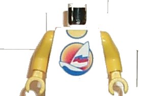 LEGO onderdeel Torso Paradisa Sailboat with Sunset Pattern / Yellow Arms / Yellow Hands (973px126c01)