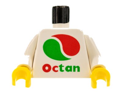 LEGO onderdeel Torso Octan Logo Pattern / White Arms / Yellow Hands (973px130c01)