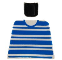 LEGO part Torso Horizontal Blue Stripes Pattern 973px61