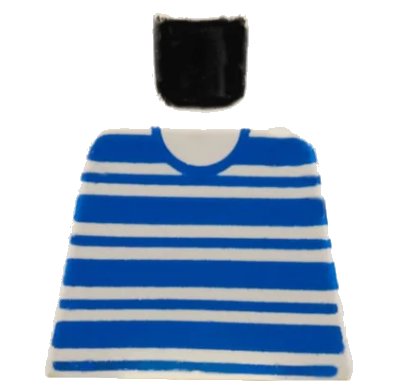 LEGO onderdeel Torso Horizontal Blue Stripes Pattern (973px61)
