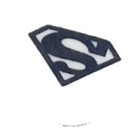 LEGO part Tile, Round 1 x 1 with Black Superman Logo Pattern 98138pb082