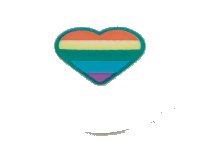 LEGO part Tile, Round 1 x 1 with Heart with Pastel Rainbow Stripes Pattern 98138pb139