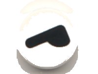 LEGO part Tile, Round 1 x 1 with Black Winking Eye Pattern 98138pb196