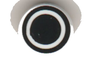 LEGO onderdeel Tile, Round 1 x 1 with Black Circle and Black Ring Pattern (98138pb198)