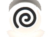 LEGO part Tile, Round 1 x 1 with Black Spiral Pattern 98138pb199
