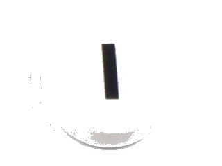 LEGO onderdeel Tile, Round 1 x 1 with Black Capital Letter I Pattern (98138pb219)