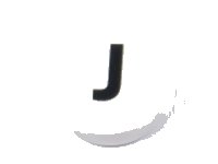 LEGO part Tile, Round 1 x 1 with Black Capital Letter J Pattern 98138pb220
