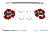 LEGO part Wedge 6 x 4 x 2/3 Quad Curved with Red Recycling Arrows and Bottle Pattern (Stickers) - Set 4206 98281pb003