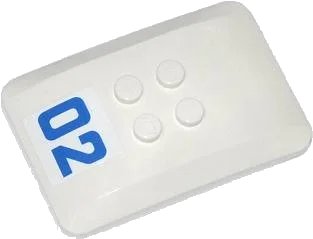 LEGO onderdeel Wedge 6 x 4 x 2/3 Quad Curved with Blue '02' Pattern (Sticker) - Set 60042 (98281pb006)