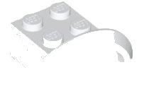 LEGO onderdeel Vehicle, Mudguard 4 x 2 1/2 x 1 with Arch Round 98282