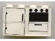 LEGO onderdeel Stickered Assembly 4 x 2 x 2 with Refrigerator and Oven Pattern (Sticker) - Sets 6372 / 6374 - 2 Brick 2 x 4 (BA023pb01)