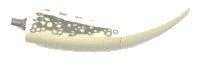 LEGO part Dinosaur Tail Carnotaurus/Indominus Rex/Giganotosaurus with Pin, Spikes, and Dark Bluish Gray Scales Pattern DinoTailpb01c01