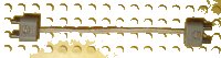LEGO part Electric, Wire 12V / 4.5V with 2 Leads, 14 Studs Long with 2 Light Gray Electric, Connector, 2-Way Male Rounded Narrow Type 1 with Cross-Cut Pins (x466c14 / bb0141c01) bb0141ac14