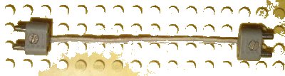 LEGO onderdeel Electric, Wire 12V / 4.5V with 2 Leads, 14 Studs Long with 2 Light Gray Electric, Connector, 2-Way Male Rounded Narrow Type 1 with Cross-Cut Pins (x466c14 / bb0141c01) (bb0141ac14)