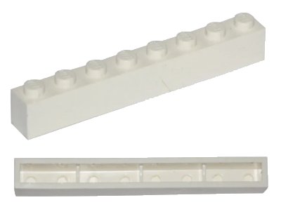 LEGO onderdeel Brick 1 x 8 without Bottom Tubes, with Cross Supports (crssprt01)