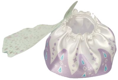 LEGO onderdeel Duplo Wear Cloth Skirt Satin with Medium Lavender Hem and Silver Sparkles Pattern (dupskirt22)