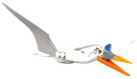 LEGO onderdeel Dinosaur Quetzalcoatlus with Blue Eyes and Orange Jaw quetzal01