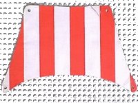 LEGO part Cloth Sail 27 x 17 Top with Red Thick Stripes Pattern sailbb04